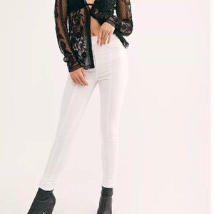 Free People Feel Alright Skinny Jeans White 25